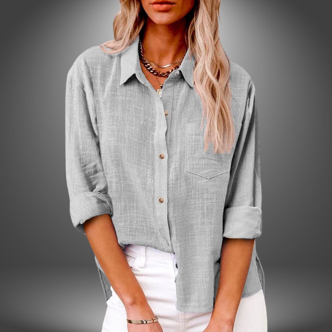 Evelia™ | Premium Linen Blouse