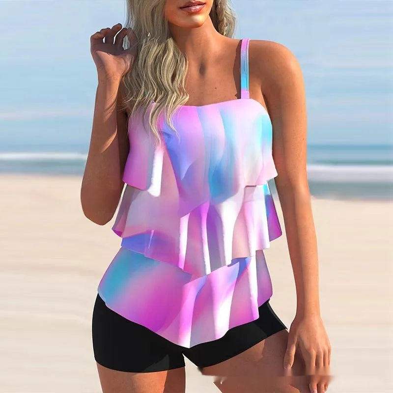 Avencea | Tankini Swimsuit Set with Coconut Print