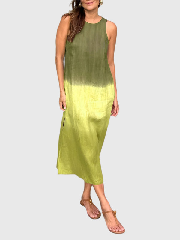 Lea | Mocha Fade Sleeveless Maxi Dress