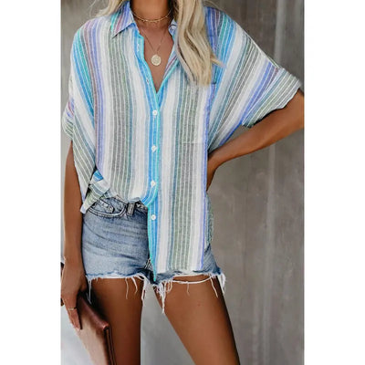 Avencea | Short Sleeve T-Shirt with Pockets and Buttons