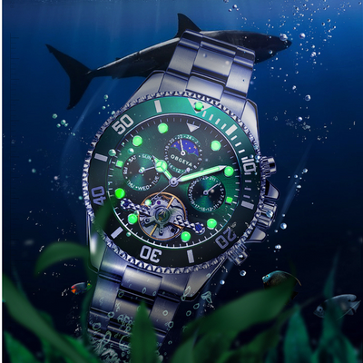 Stainless Automatic Tourbillon Wristwatch