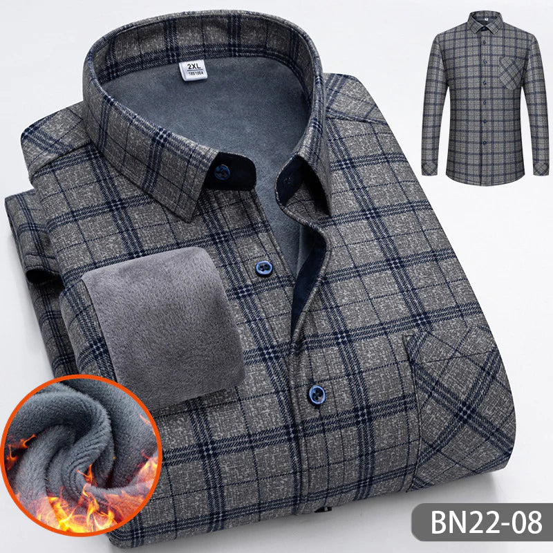 Avencea - Casual, Thick, Warm Men's Shirt for Autumn and Winter