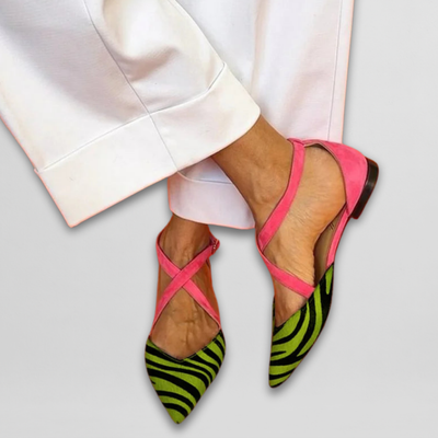 Zara | Wild Chic Zebra Pointed Flats
