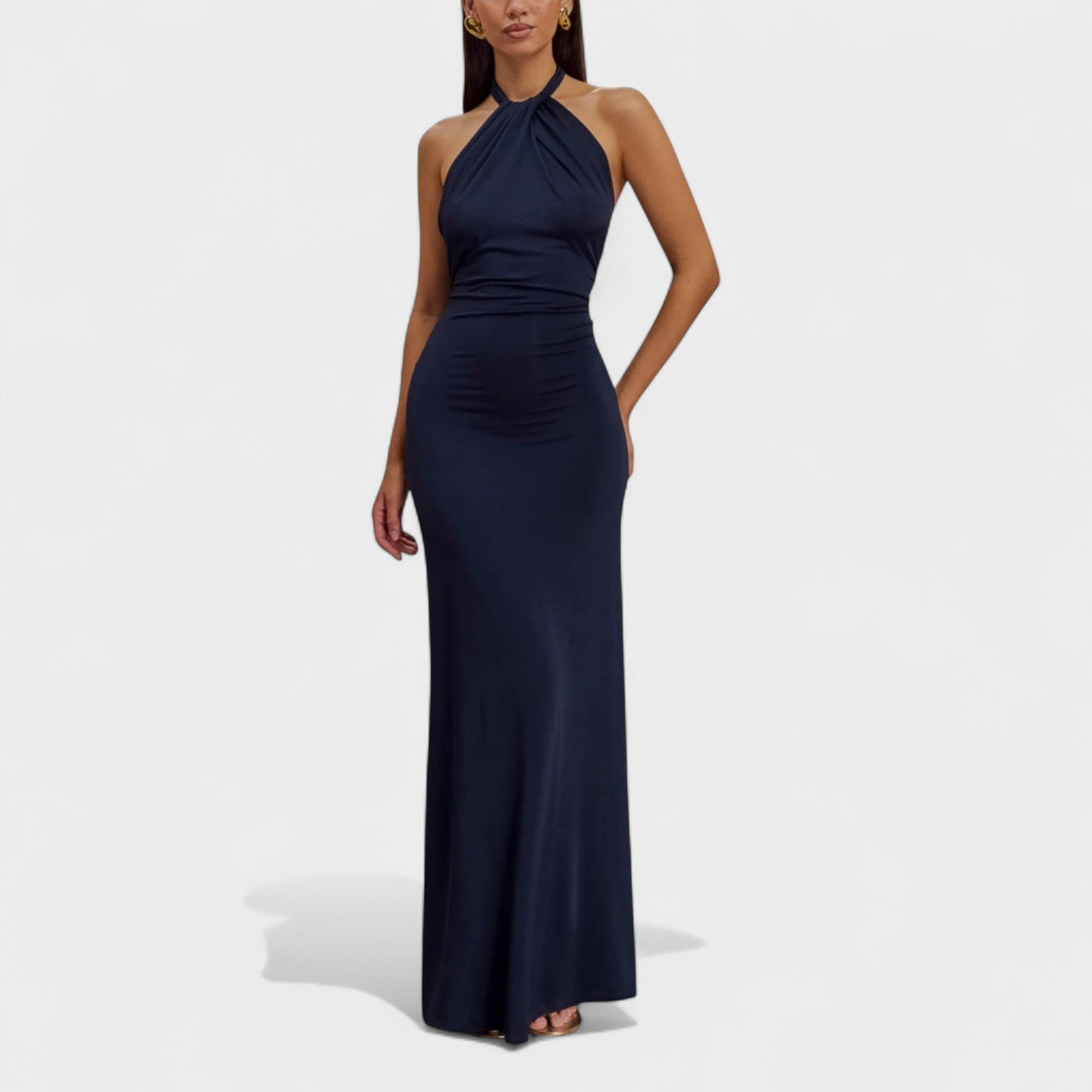 Isla | Sleek Halter Maxi Dress