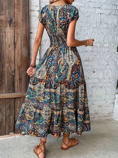 Avencea | Paisley Pattern Long Dress