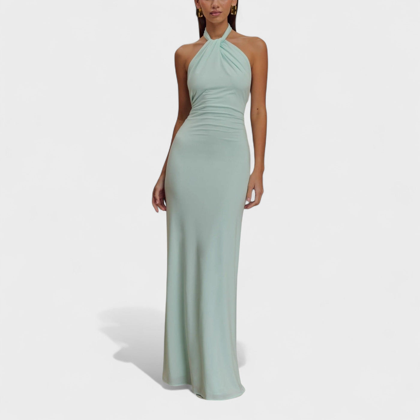 Isla | Sleek Halter Maxi Dress