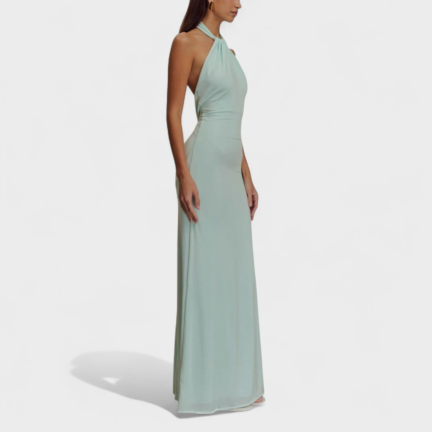 Isla | Sleek Halter Maxi Dress
