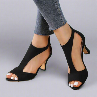 NORTHLINE STUDIO | CUTOUT PEEP TOE HEELS