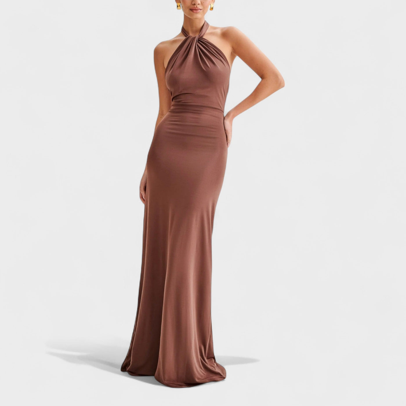Isla | Sleek Halter Maxi Dress