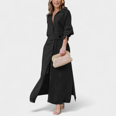 VIVIAN | BUTTON-UP MAXI DRESS