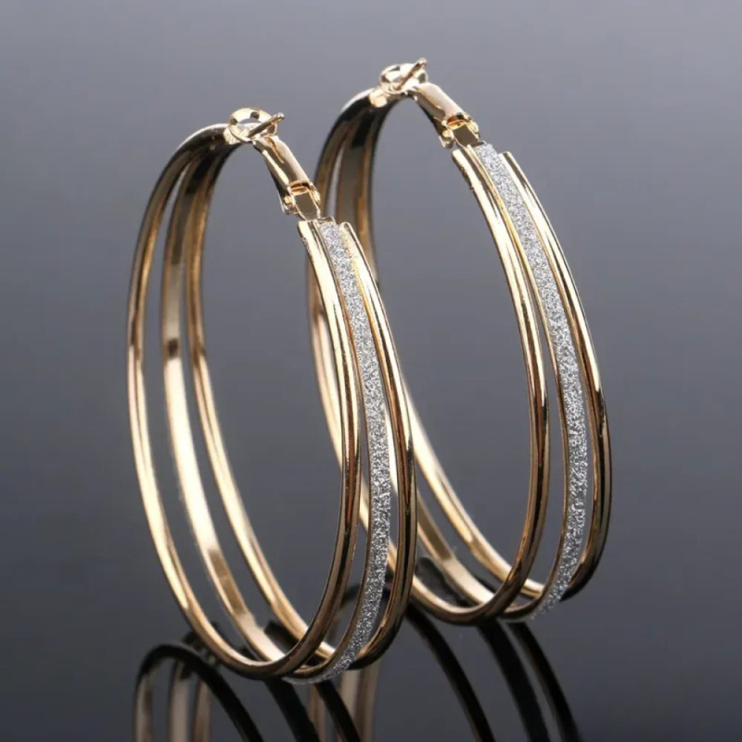 Miranda | Gold hoop earrings