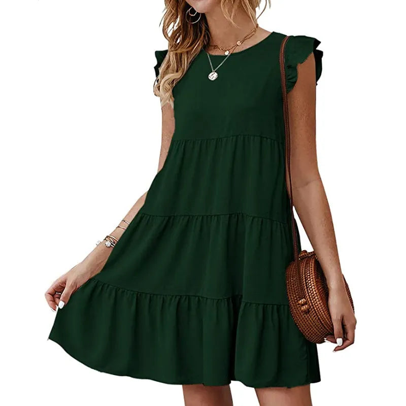 Avencea | Short-Sleeved Dress Ideal for Sunny Weather
