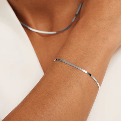 Soleil Serpent Bracelet | White Gold 14k