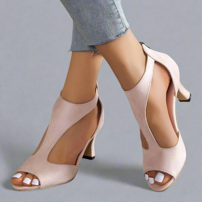 NORTHLINE STUDIO | CUTOUT PEEP TOE HEELS