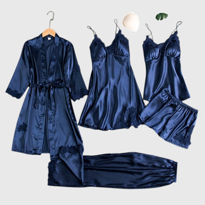 Zanika | Elegant 5-Piece Nightwear Set