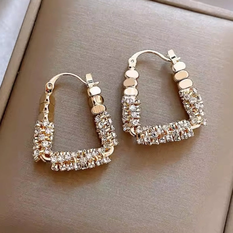 Cubic Hoop Earrings