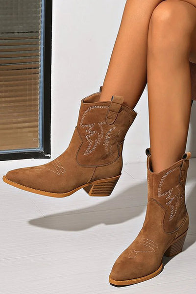NORTHLINE STUDIO | POINTED WESTERN ANKLE BOOT