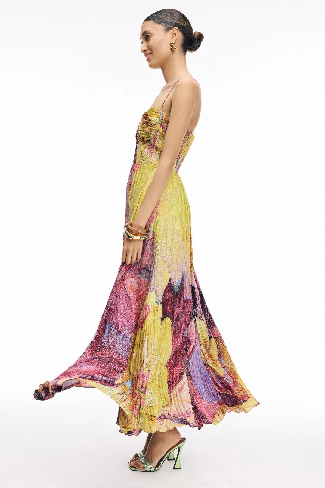 Kiara™ - MULTICOLORED IKAT PRINT MAXI DRESS