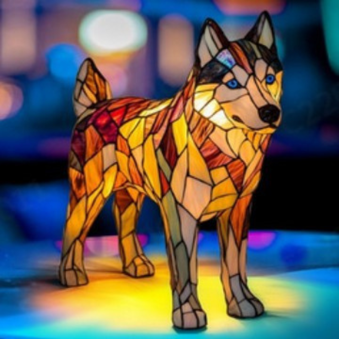 Diesel | Magic Glass Dog Lamp in Colorful Design