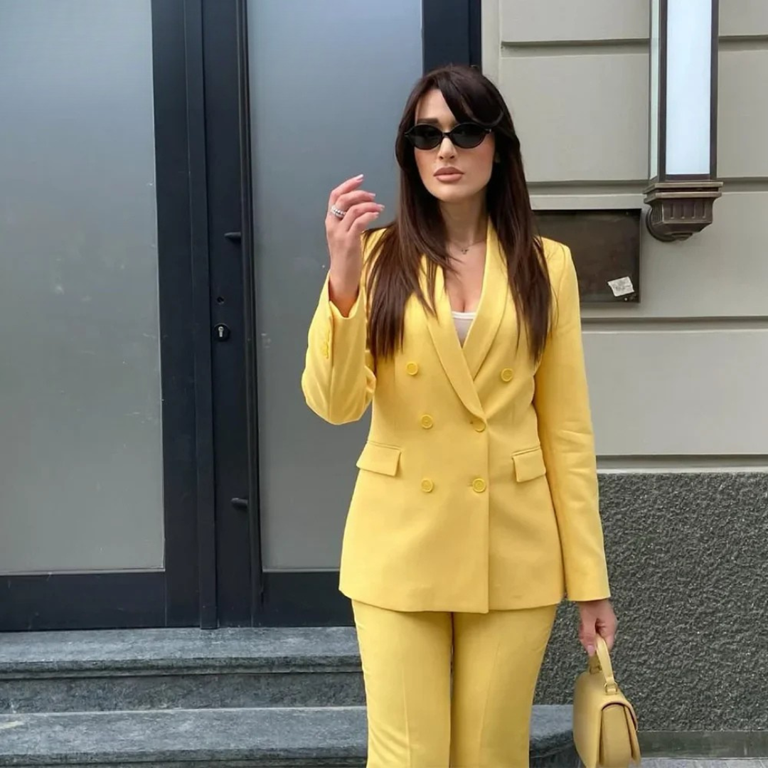 Katherine | Chic Formal Suit Set with Tailored Long Blazer for Women