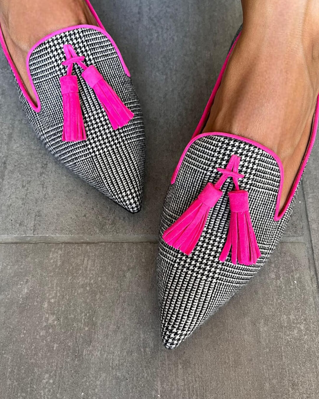 Nadine | Pointed Loafers with Tassel Detail