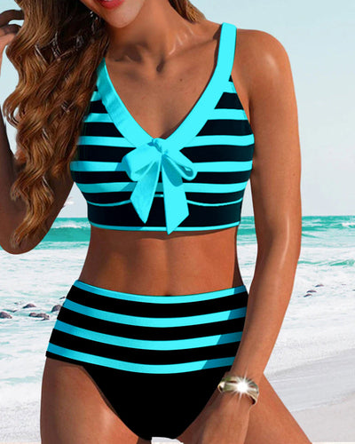 Roksana – Striped High-Waisted Bikini