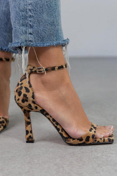 Aria | High Heel Animal Print Sandals