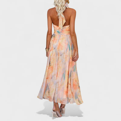 Imogen | Abstract Halter Maxi Dress