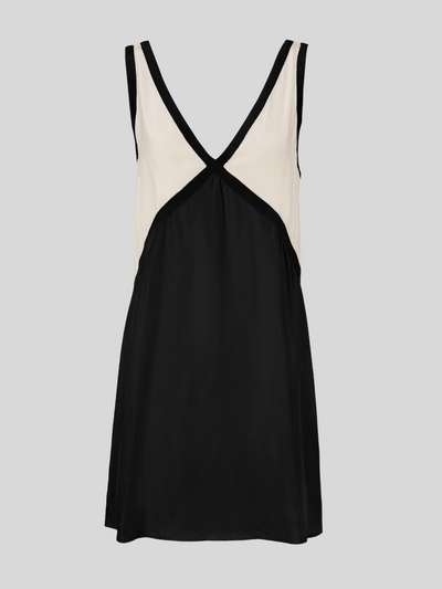 Sorrell - V-Neck Contrast Color Tank Mini Dress