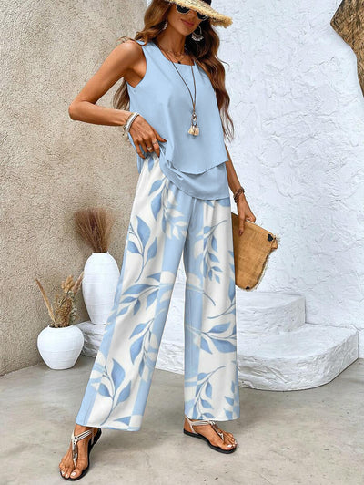 Isabelle | 2-Piece Flowy Tank & Statement Trouser Set