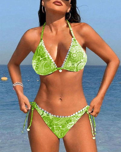 Valerie - Vibrant Lace Neck-Tie Bikini