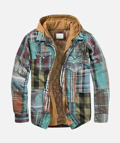 Alain – Plaid patchwork jacket