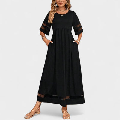 JACQUELINE | CHIC PANEL MAXI DRESS