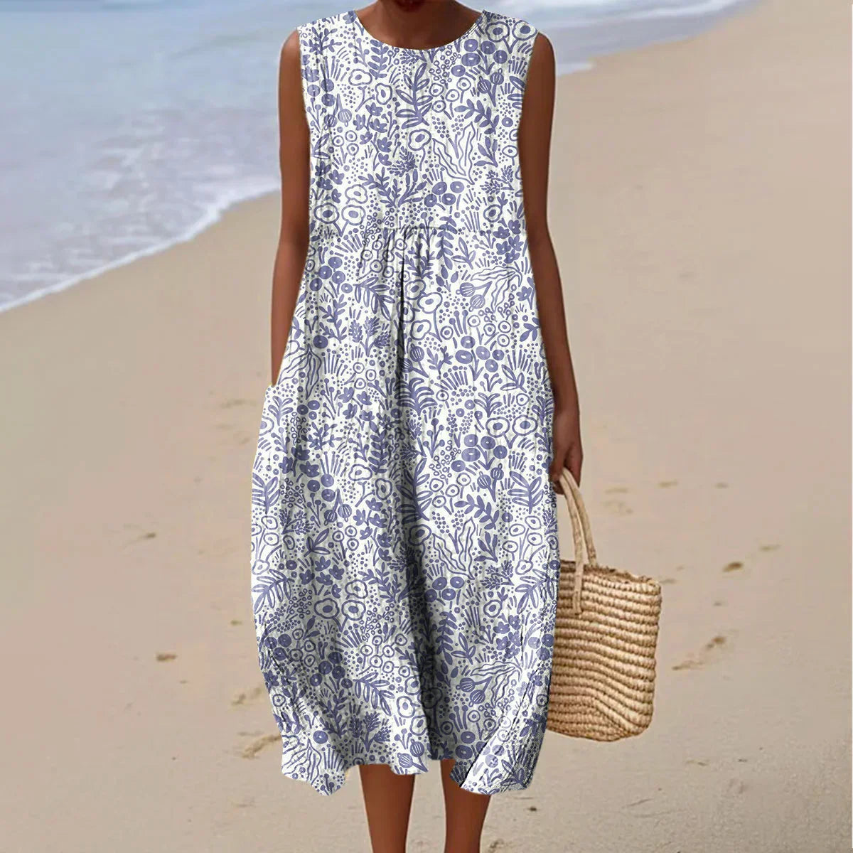 Bella | Elegant Floral Print Dress