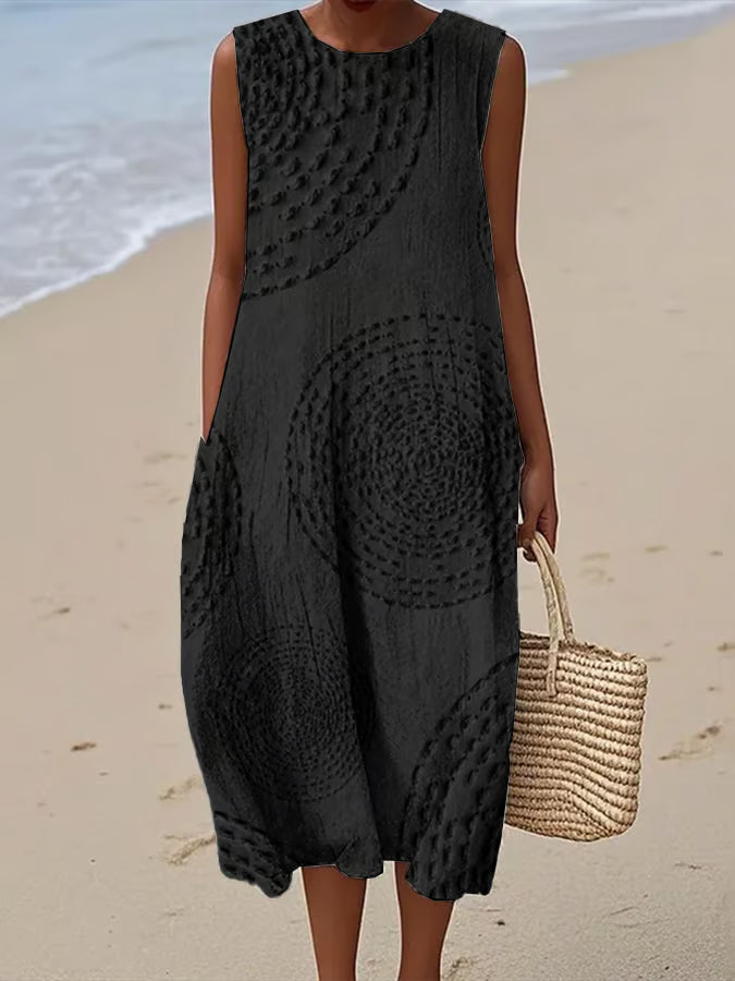Maelle | Maxi Dress with Textured Pattern