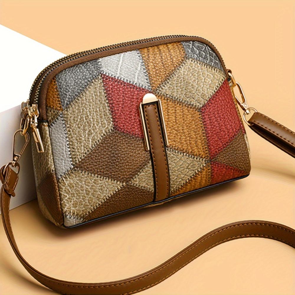 Luna | Mini Crossbody Bag in Patchwork Design