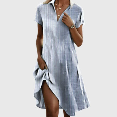 SOLARA | BOHO V-NECK DRESS