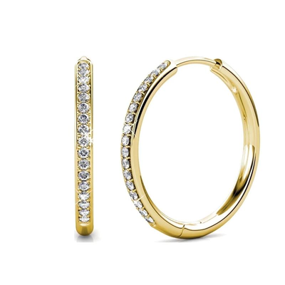 Sorel Pave Earrings | Gold 14k