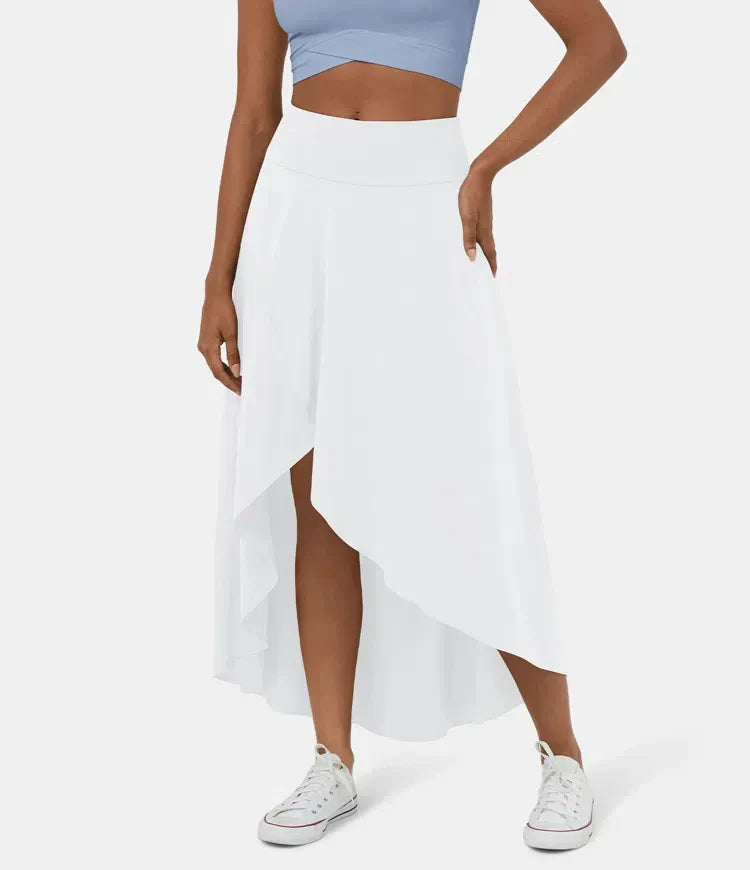 2 in 1 Quick-Drying Elegant Casual Midi Skirt with Built-In Shorts Avencea