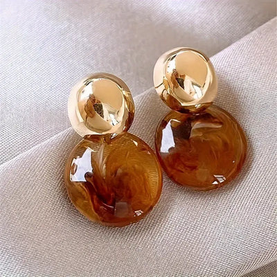 Aurélie Amber Drop Earrings | Gold 18k