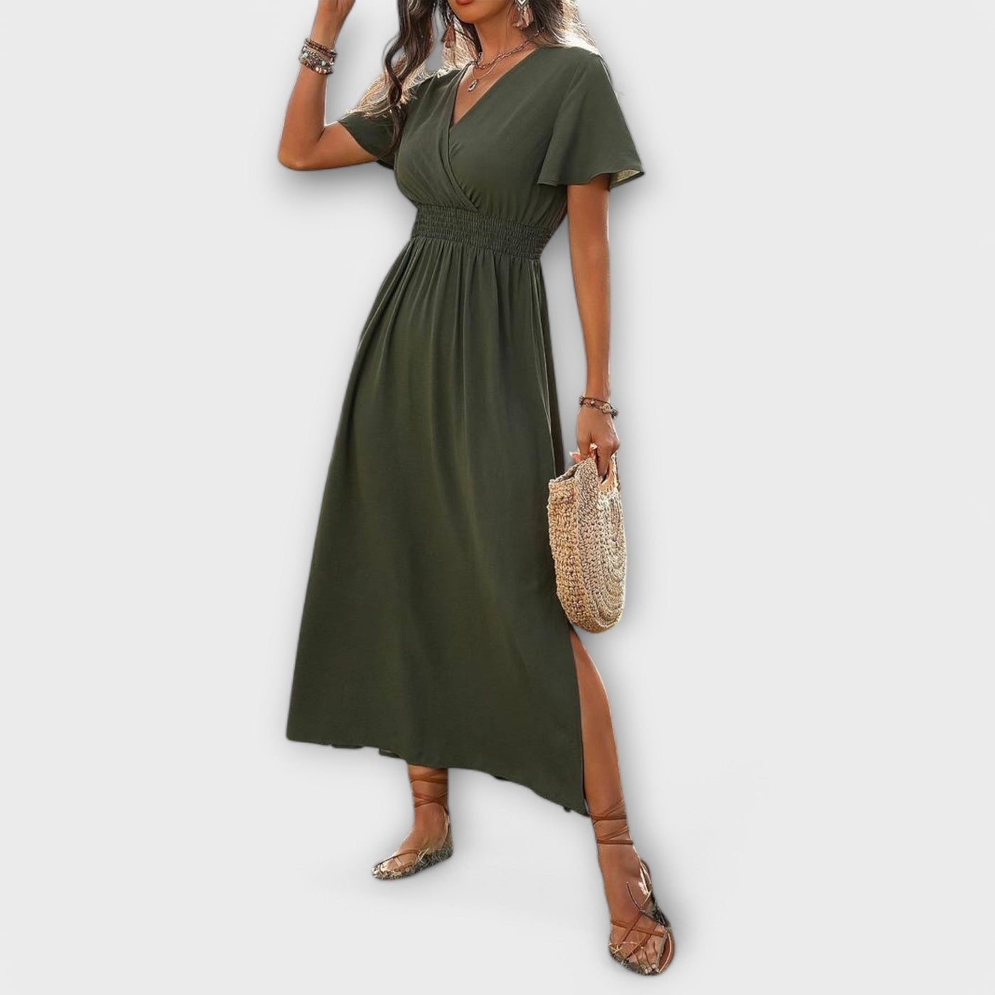 Sage | Effortless Chic Split Maxi Dress