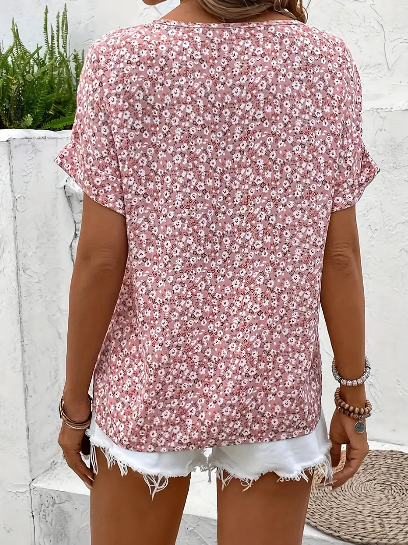 FLORENCE™ - FLORAL PRINT TUMMY-COVER BLOUSE