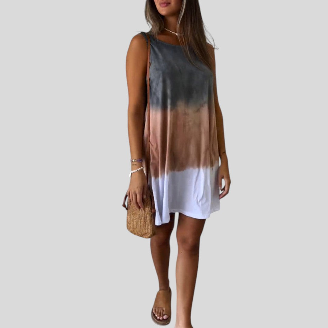 Josie | Gradient Tie-Dye Print Mini Dress