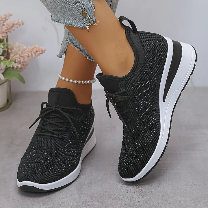 Giselle – Orthopedic sneakers with sparkling rhinestones