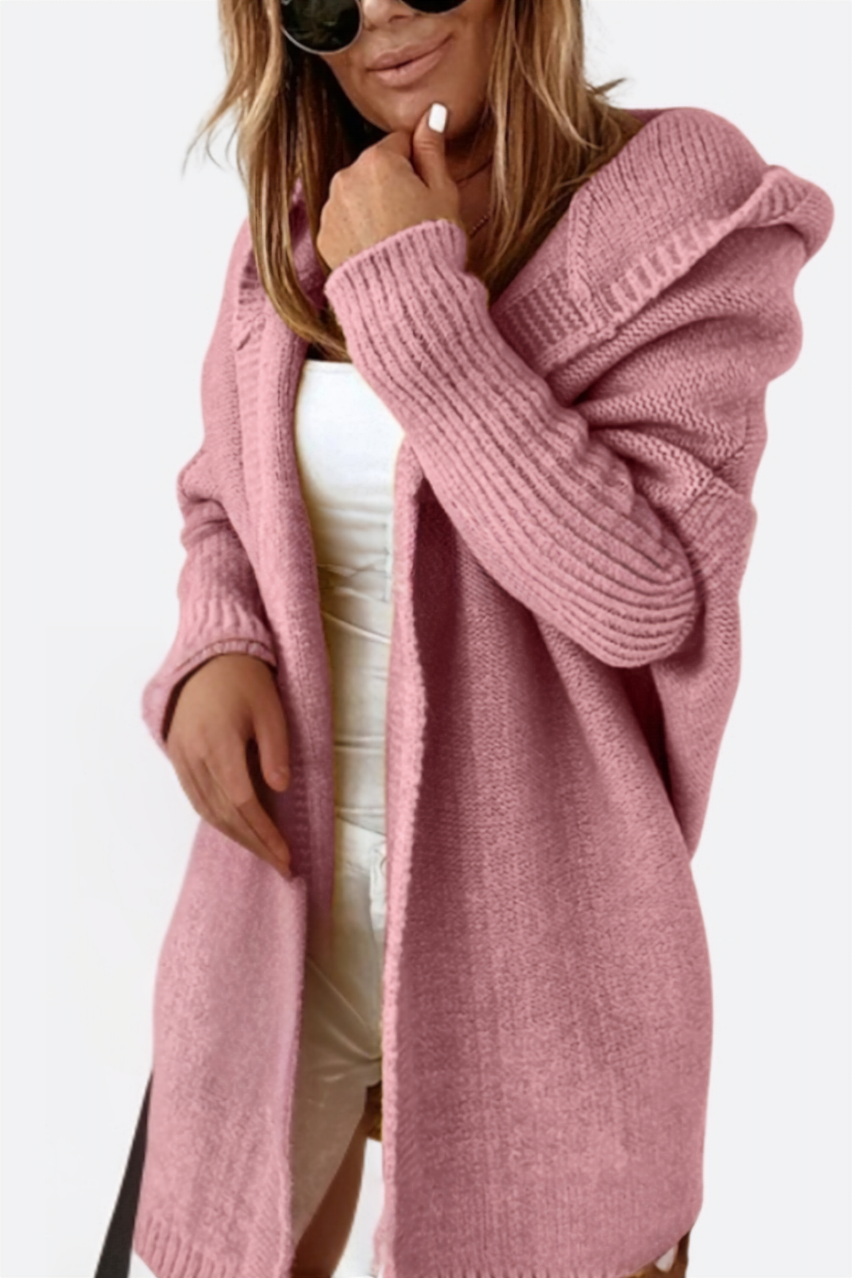 Avencea Oversized Cardigan with Hood for Women