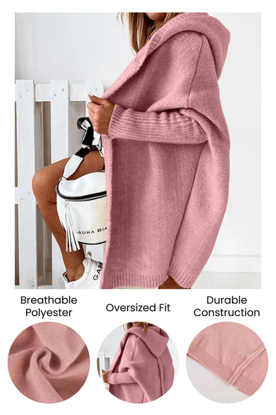Avencea Oversized Cardigan with Hood for Women