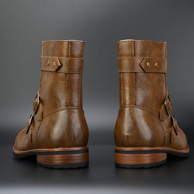 Auguste Lavallée Ankle-High Biker Leather Boots