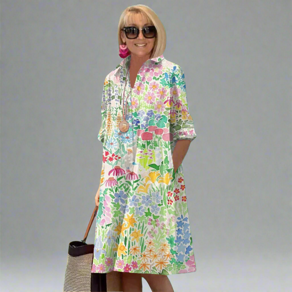 Eira - Summer dress with light floral print
