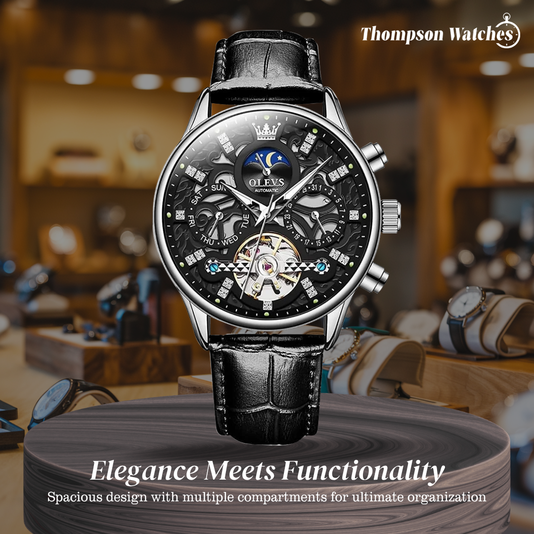 Emmett | Automatic Mechanical Watch with Leather Strap