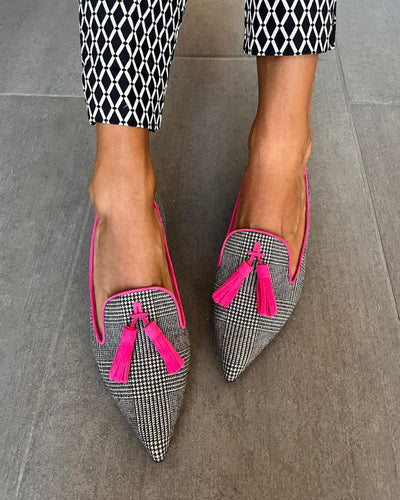 Nadine | Pointed Loafers with Tassel Detail